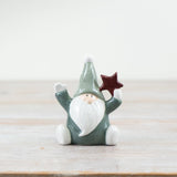 Tall Slim Green Ceramic Santa - 2 sizes