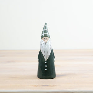 Tall Slim Green Ceramic Santa - 2 sizes