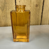 Small Glass Bottle Vases Amber - 2 sizes