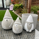 Wikholmform - Unique design & products from Scandinavia Concrete Santa Aston Gonk Plant Pots 14cm - Grey