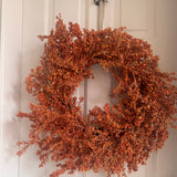 Luxury warm Autumnal burnt orange tone Berry Wreath 60cm&nbsp;