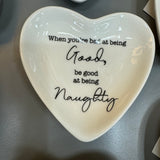 Ceramic Quotable Heart Trinket Dish - 8 quotes