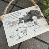 Mini Metal Hanging Sign - Winnie the Pooh Adult quotes!