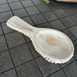 Whitewashed Beaded Mango Spoon Rest L21cm