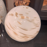 Hand crafted unique high quality glass lamps



Glass Pebble Hand-Blown Large Lamp - Large H28cm
Design - White &amp; Gold glitter shimmer Planet Lamp