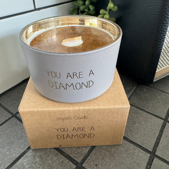 Scented Soy Woodwick Candle - You are a Diamond