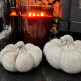 Beige Mottled Ceramic Pumpkins - Large