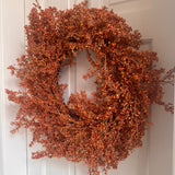 Luxury warm Autumnal burnt orange tone Berry Wreath 60cm&nbsp;