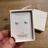 Life Charms the Thoughtful Jewellery Co.
Silver plated stud hypoallergenic Earrings collection;
Sparkling Silver Heart Stud Earrings E249S