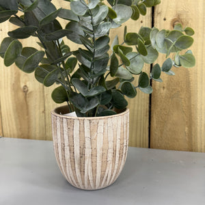 Cement Wave/Bamboo Pattern Plant Pot
Available in two sizes; Small H12.5cm &amp; Medium H15cm