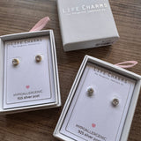 Life Charm Earrings - Gold Stud Earrings