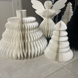 White Honeycomb Paper Trees - 70cm