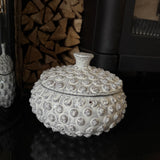 Off White Bobbles Ceramic Jar