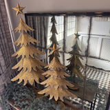 Statement standing hammered Gold Metal Tall Tiered Trees&nbsp;

Available in 2 sizes; Small 67cm &amp; Large 92cm