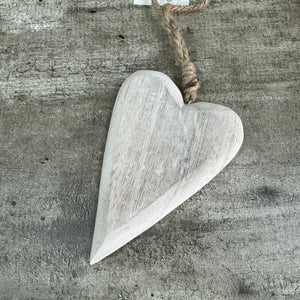 Hanging Rustic Wooden Hearts - 3 sizes