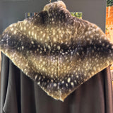 Faux Fur Large loophole Scarf - Deer Print