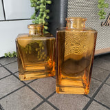 Small Glass Bottle Vases Amber - 2 sizes