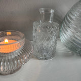 Clear Glass 2-way Tapered candle holder