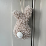 Soft Hanging Sherpa Bunnies 12cm - 3 colours