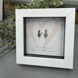 Mini Framed Pebble Art - 'A daughter is just a little girl who grows up to be a friend'