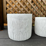 Wikholm - Tamara White Melange Leaf Plant Pots - 3 sizes