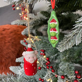 Christmas Hanging Decoration - Peas In A Pod & Pig in Blanket