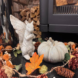 Ceramic Rustic Foraging Squirrel H20cm