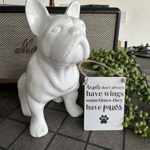 Mini Metal Hanging Sign - ‘Angels don't always have wings...’