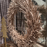Gold Twig wreath on stand H75cm