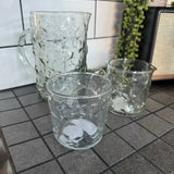 Star Embossed Glass Tumbler 9cm