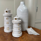 Coastal Collection - Standing Lighthouse Ornament with LED Lights
Available in 2 sizes: Small 9.5cm &amp; Large 14.4cm