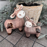Ceramic rustic artisan-inspired 'little lookers' Donkeys with quirky faces&nbsp;
Available in 2 sizes: small 8.9cm &amp; Large 11.8cm