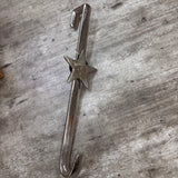 Metal Silver star over-door wreath hanger