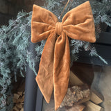 Plush velvet elegant Caramel Bow Hanger 30cm&nbsp;