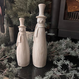 Christmas Ceramic Neutral Glazed with texture ribbed detailed tall Snowmen&nbsp;
Available in 2 sizes - Small H20cm &amp; Large H25cm&nbsp;