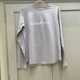 Chalk - Essentials Range Renee Top long sleeved & fitted design  Colour & Script - Dove with 'Weekend' in white  *NEW*