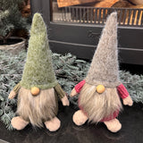 Fabric Woolly Gonk with Beige beard H24cm - Red or Green