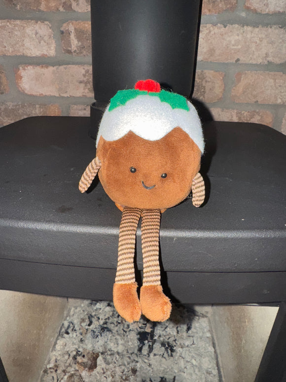 Fabric Soft Plush Shelf Sitter Christmas Pudding