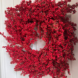 Vibrant striking luxury Red Berry Christmas Wreath 60cm