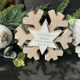 Wooden Standing Snowflake Blocks - Warm wishes…