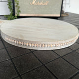 Whitewashed Beaded Mango Large Chopping Board