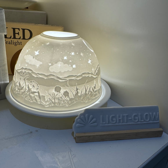 Light Glow Dome T-light Holder - Starry Night