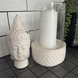 White Ceramic Glass Lantern