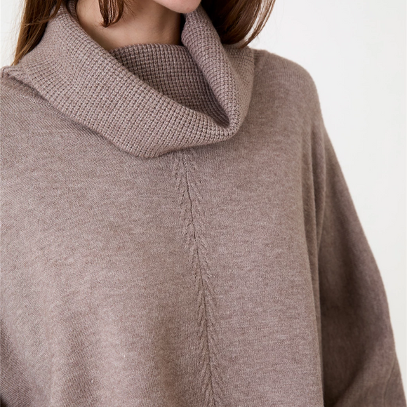 Cashmere-Like Mini Cable Roll Neck Jumper 
Everyday comfort & ideal for layering up when colder
Colour - Mink 