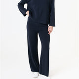 Luxe Jersey Straight Legged Trouser - Navy