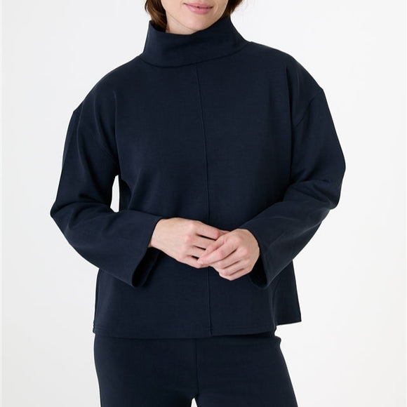 Luxe Jersey Funnel Neck Sweatshirt 
Everyday smart, comfort & easy wearing outfit
Colour - Navy