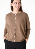 Cashmere-like Batwing Cardigan - Merlot