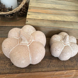 Cream Ceramic Speckled Pumpkins&nbsp; Available in 2 sizes - Small 8.5cm &amp; Large 10.5cm