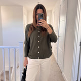 Cashmere-like Batwing Cardigan - Mink