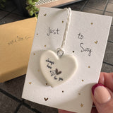 Gift card with mini heart - Always here for you